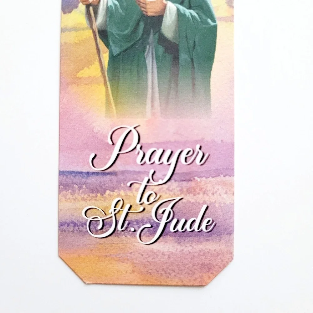 Prayer to Saint Jude Bookmark, plastic cutout cross, St. Jude Shrine, SJS0324-PF